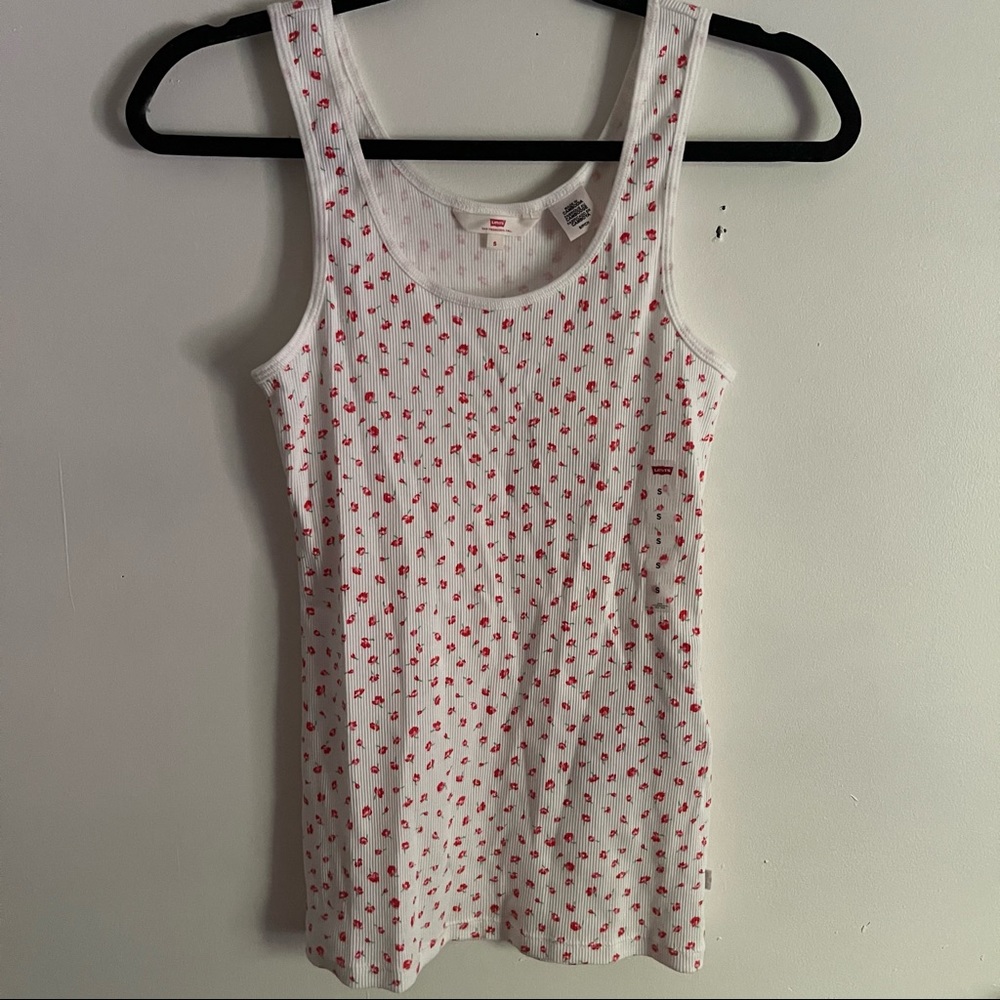 NWT Levis White Floral Tank Top